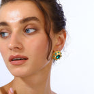 Maison Soula-Olympia Earrings Emerald Green-Earrings-4-Milagron.com