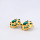 Maison Soula-Olympia Earrings Emerald Green-Earrings-5-Milagron.com