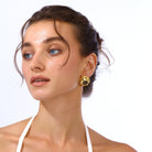 Maison Soula-Olympia Earrings Olive Green-Earrings-2-Milagron.com