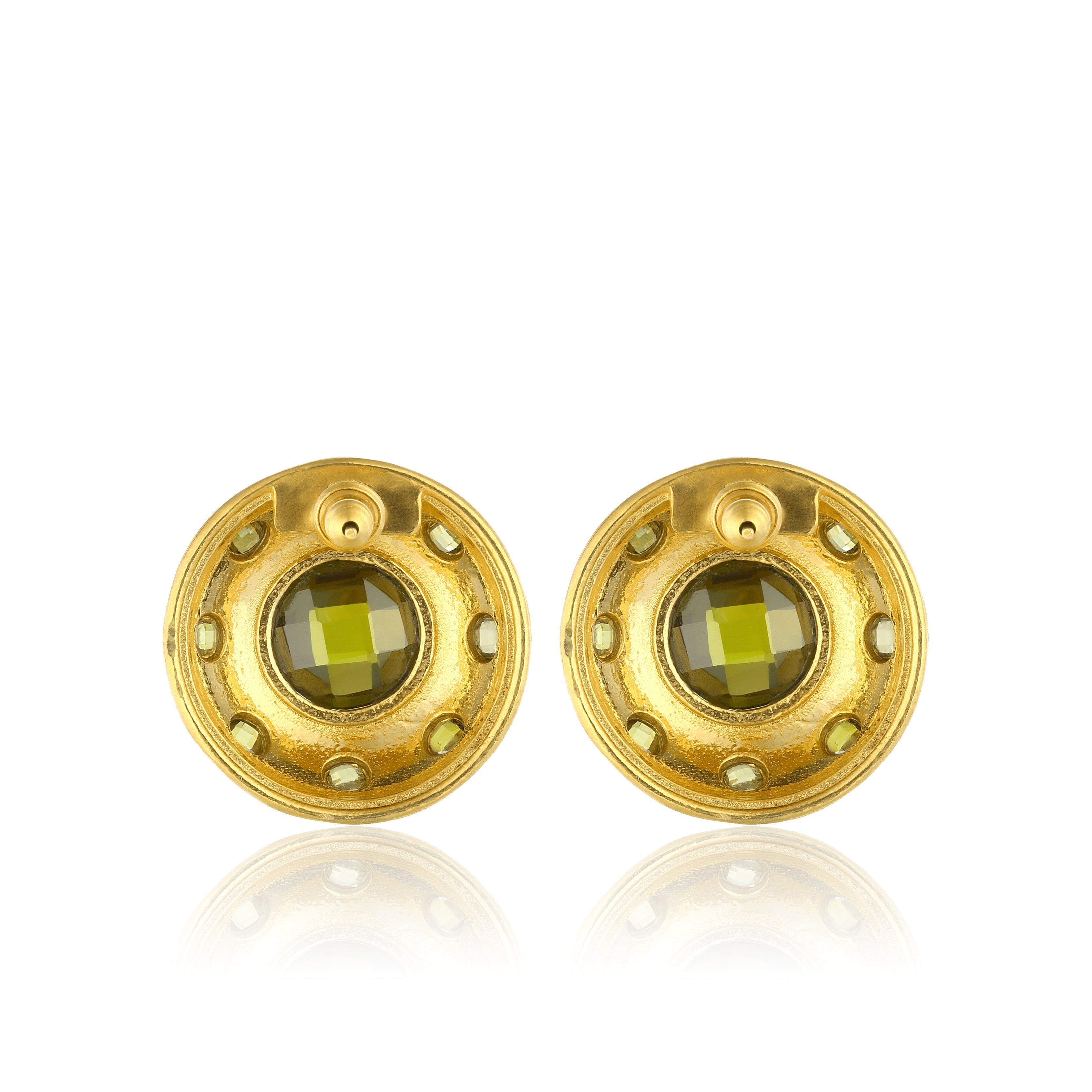 Maison Soula-Olympia Earrings Olive Green-Earrings-3-Milagron.com