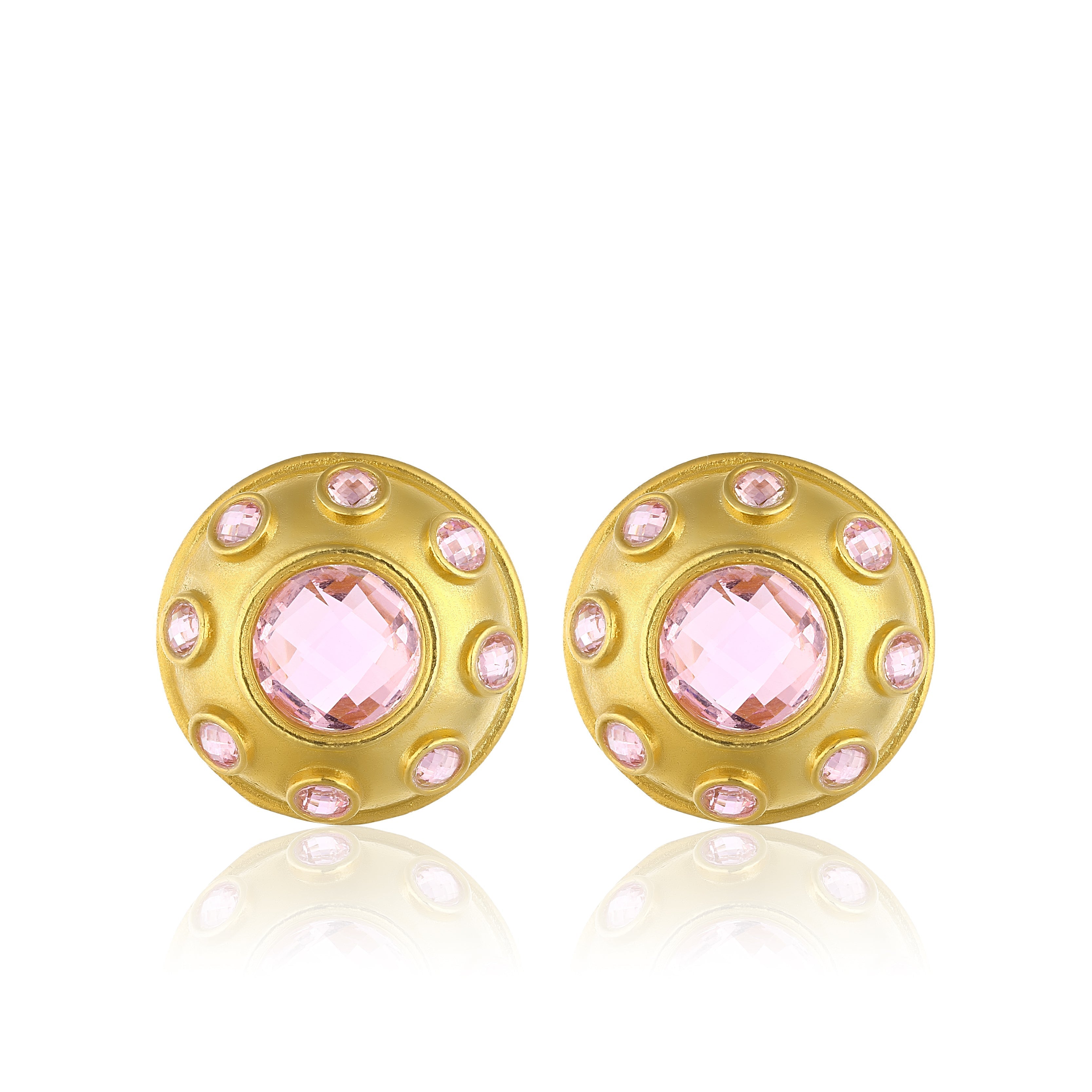 Maison Soula-Olympia Earrings Rose Pink-Earrings-1-Milagron.com