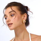 Maison Soula-Olympia Earrings Rose Pink-Earrings-2-Milagron.com