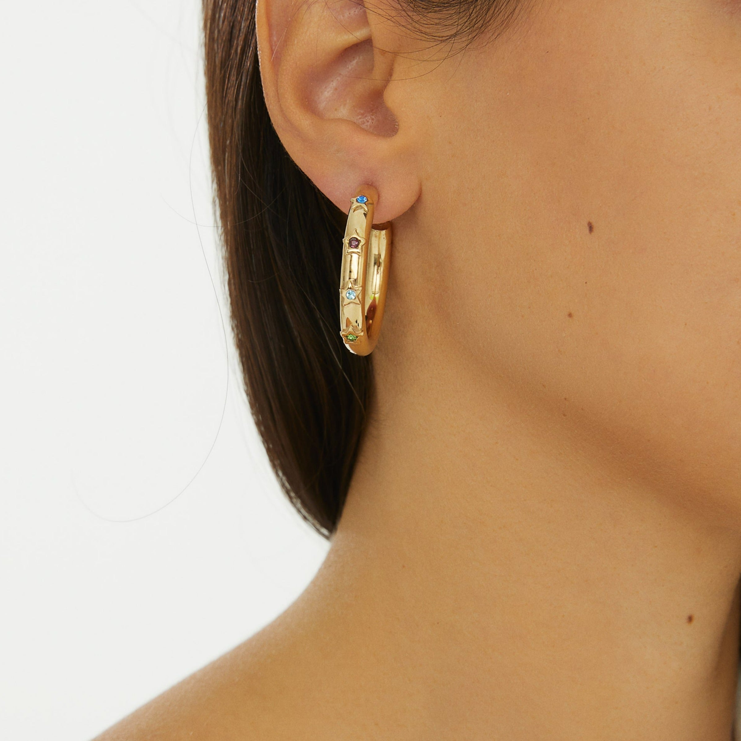 Maison Soula-Andromeda Hoop Earrings-Earrings-3-Milagron.com
