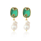 Maison Soula-Antheia Earrings Green-Earrings-1-Milagron.com