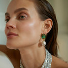 Maison Soula-Antheia Earrings Green-Earrings-2-Milagron.com