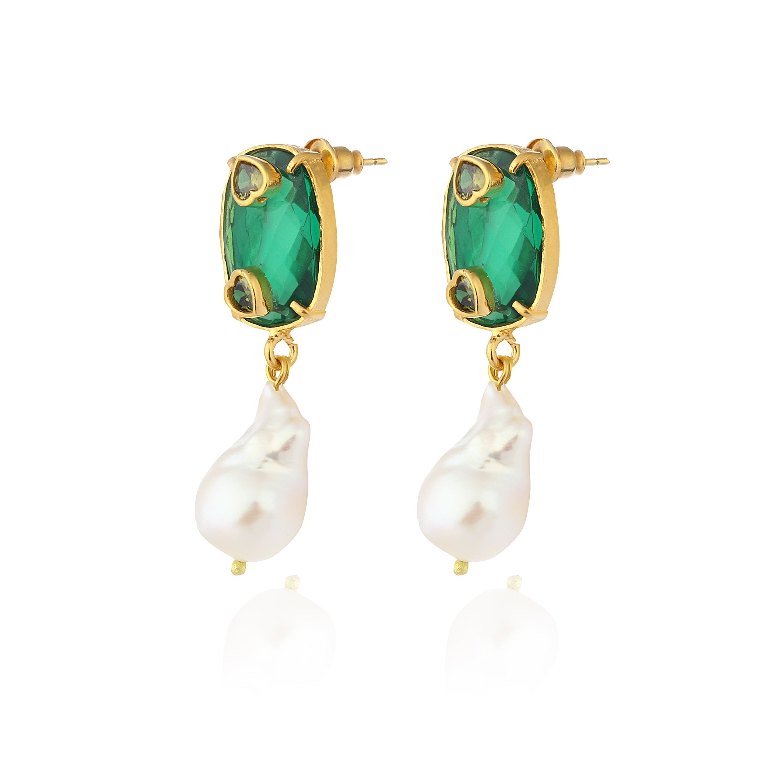 Maison Soula-Antheia Earrings Green-Earrings-3-Milagron.com