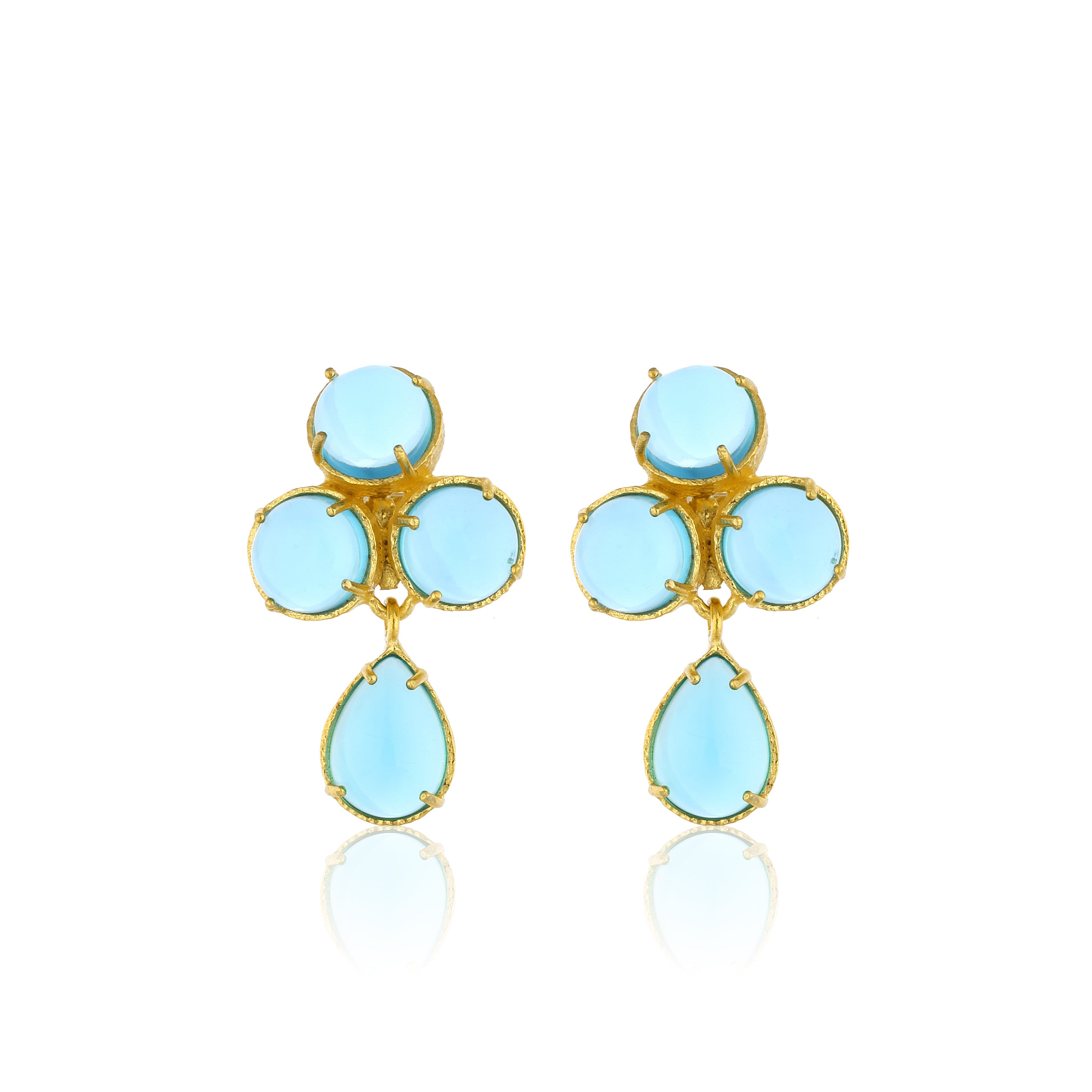 Maison Soula-Aqua Earrings Aquamarine Blue-Earrings-1-Milagron.com