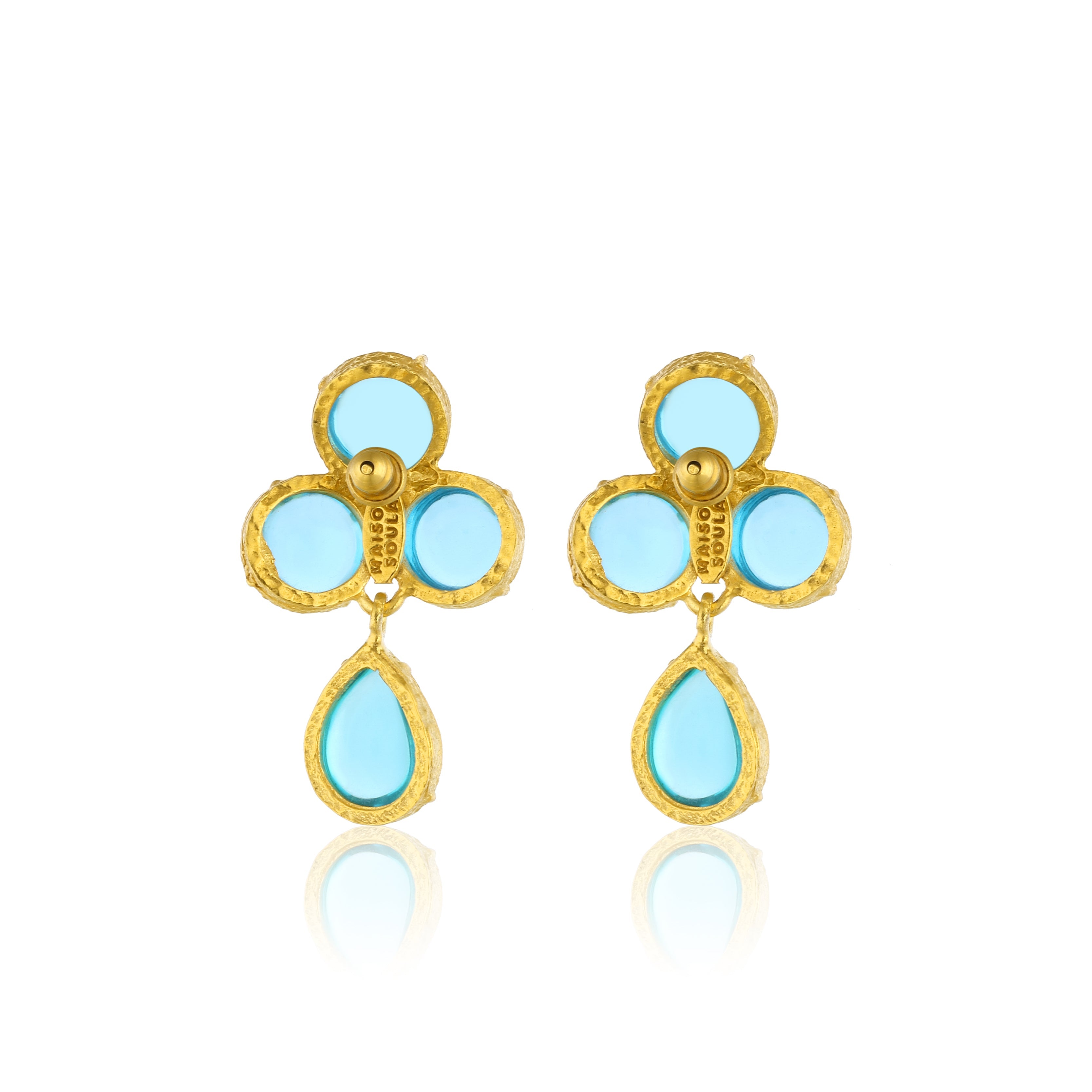 Maison Soula-Aqua Earrings Aquamarine Blue-Earrings-3-Milagron.com