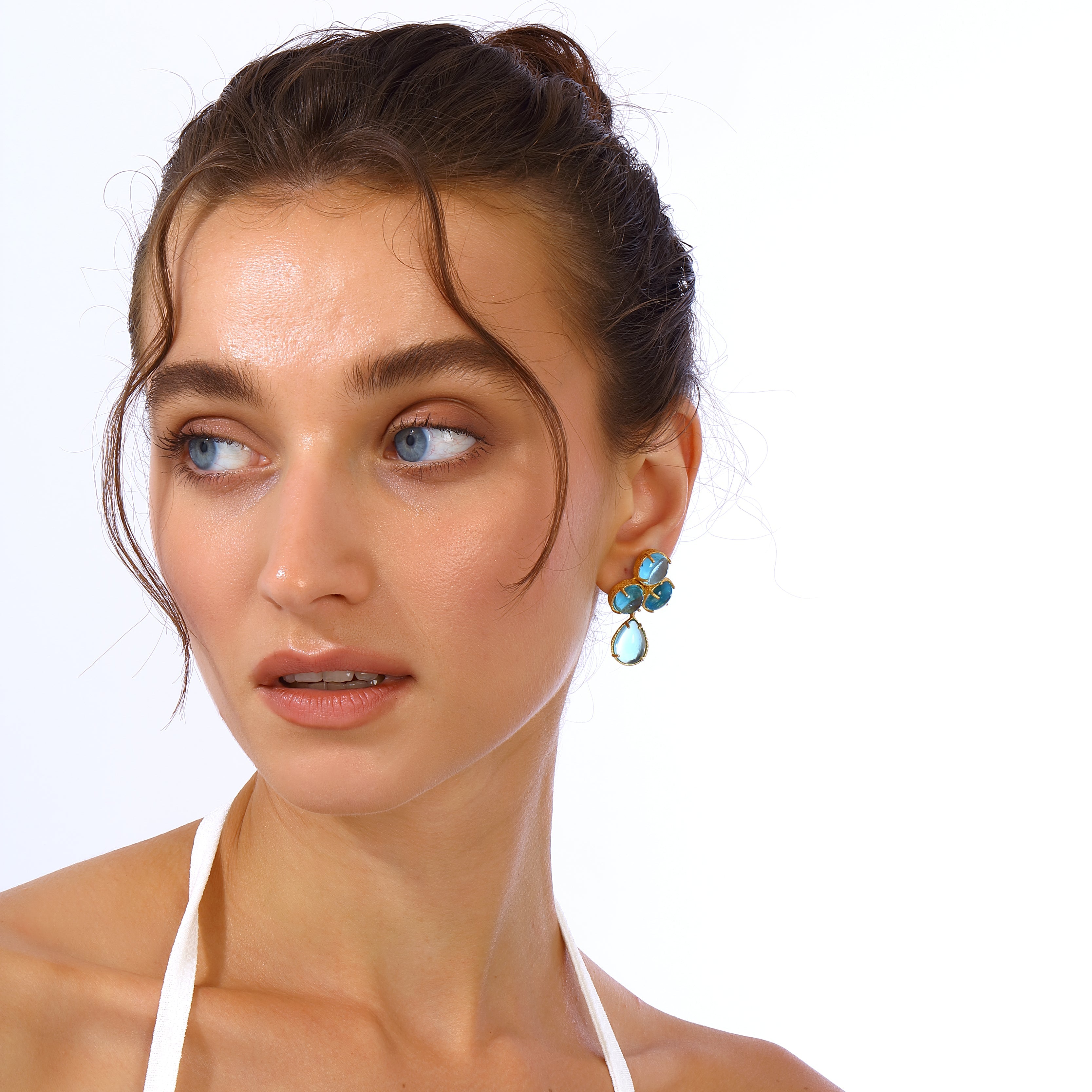 Maison Soula-Aqua Earrings Aquamarine Blue-Earrings-6-Milagron.com