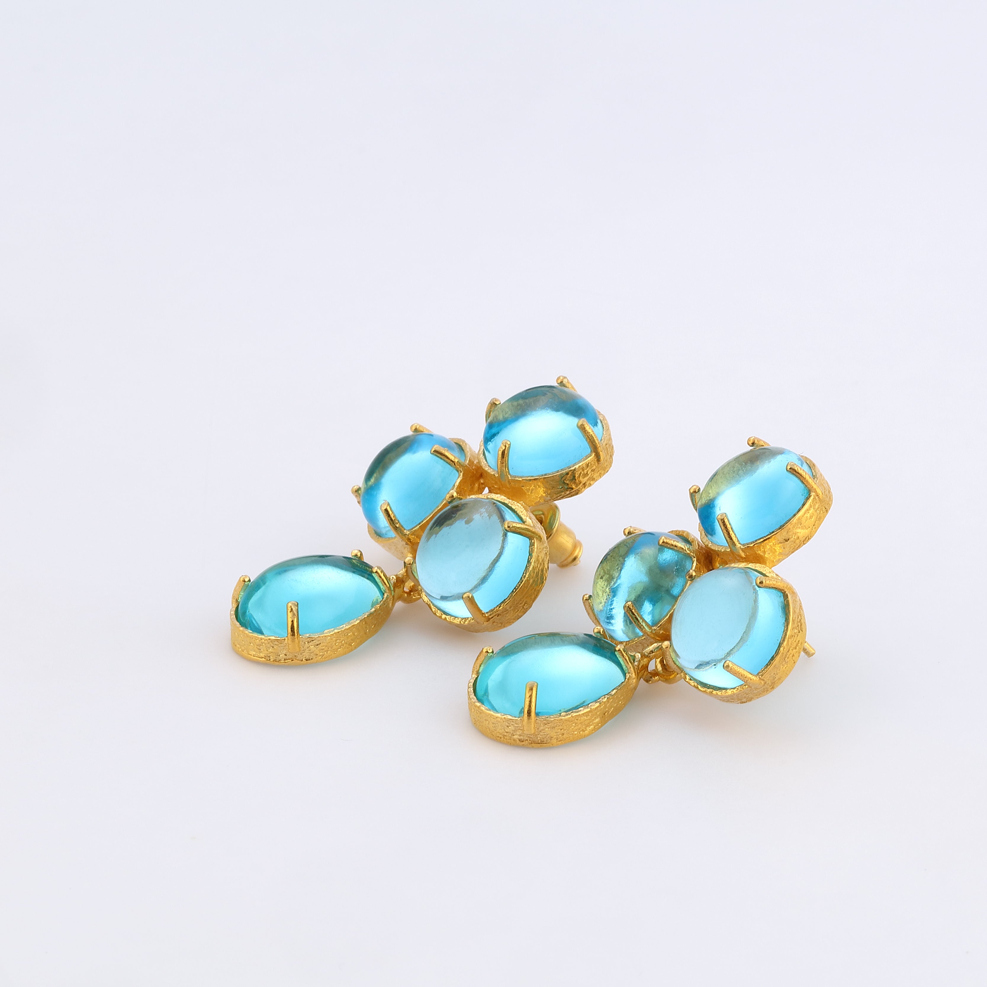 Maison Soula-Aqua Earrings Aquamarine Blue-Earrings-7-Milagron.com