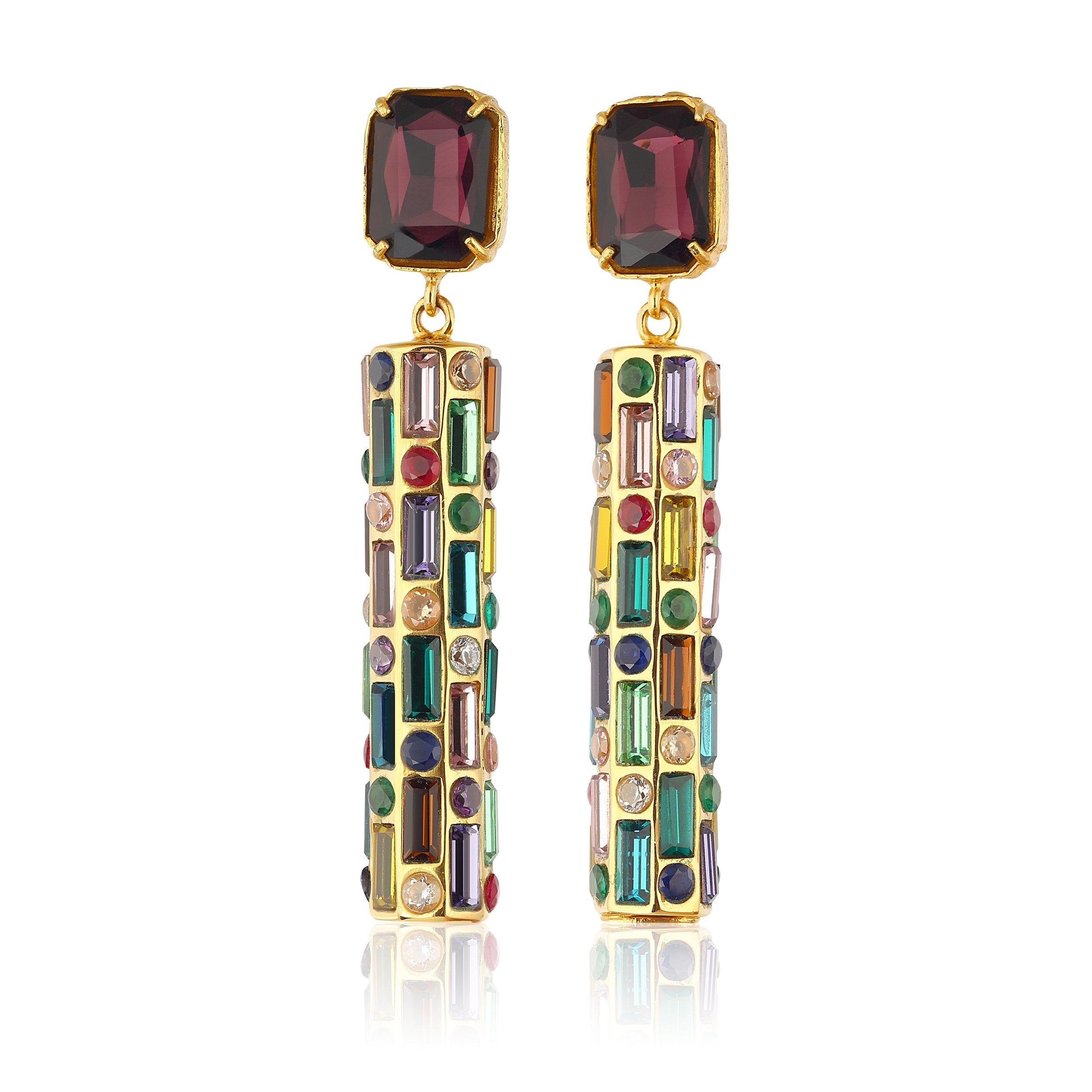 Maison Soula-Cher Drop Earrings Cherry Chocolate-Earrings-1-Milagron.com