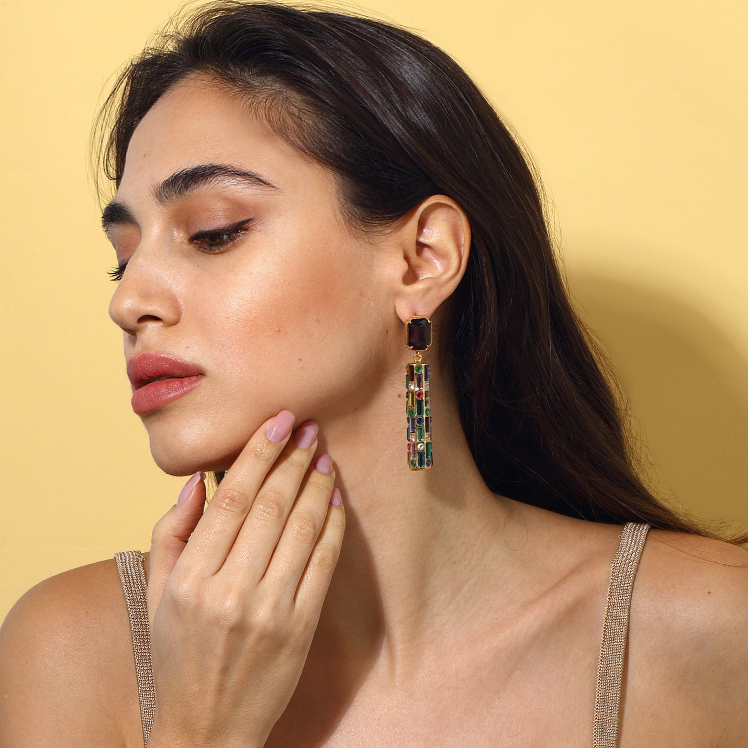 Maison Soula-Cher Drop Earrings Cherry Chocolate-Earrings-2-Milagron.com