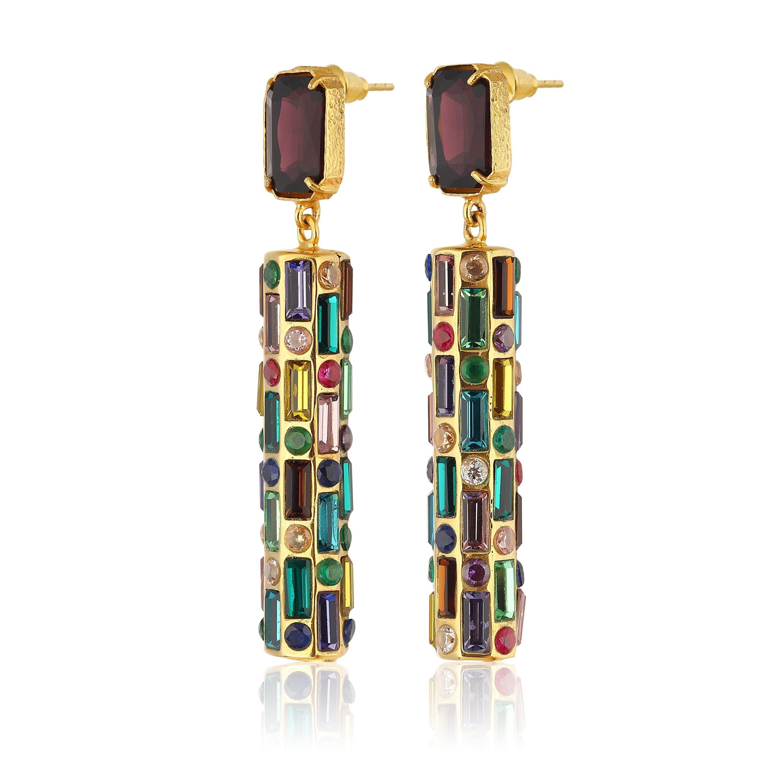 Maison Soula-Cher Drop Earrings Cherry Chocolate-Earrings-3-Milagron.com