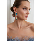Maison Soula-Cher Drop Earrings Deep Blue-Earrings-2-Milagron.com