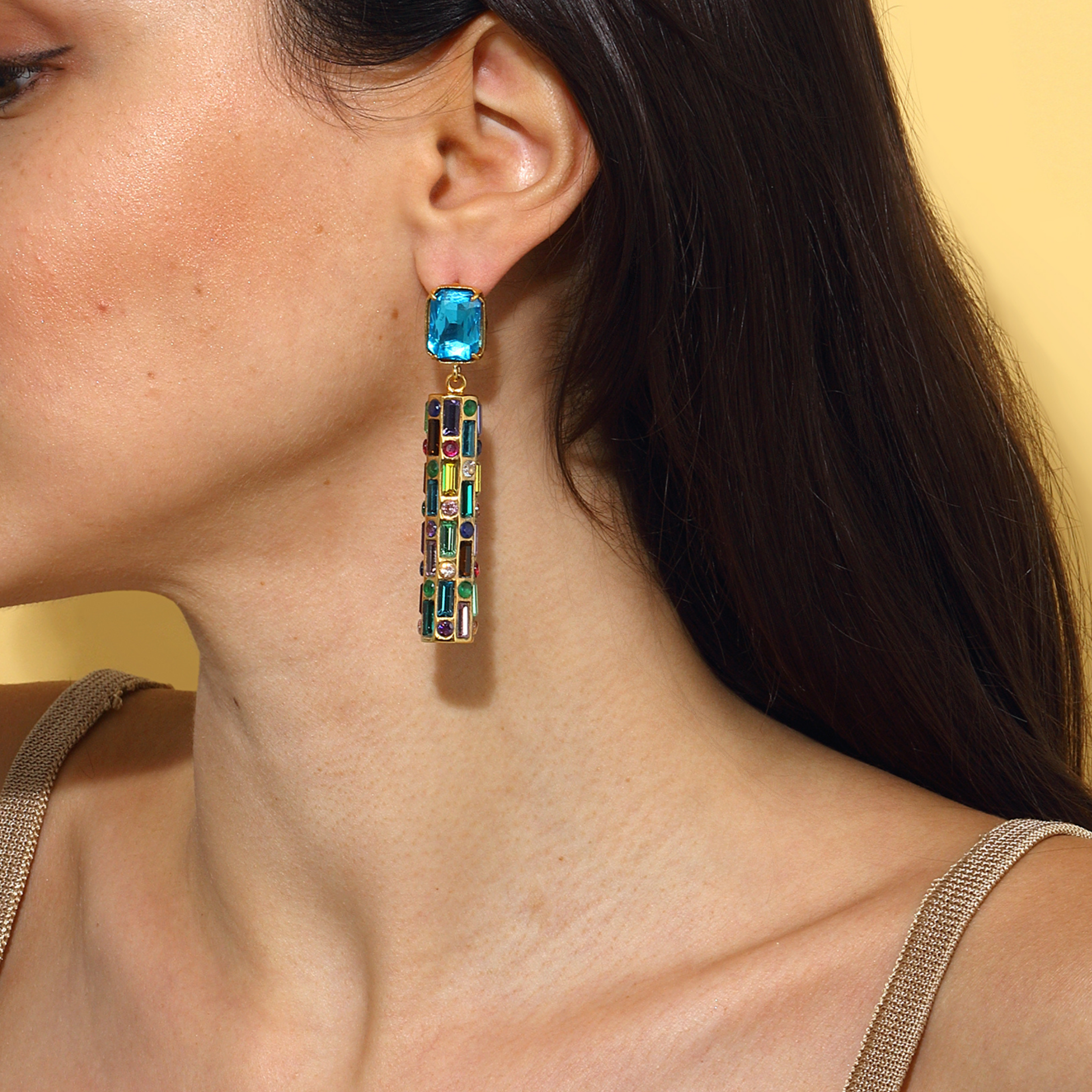 Maison Soula-Cher Drop Earrings Deep Blue-Earrings-7-Milagron.com