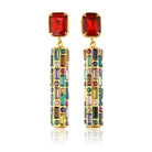 Maison Soula-Cher Drop Earrings Emerald Red-Earrings-1-Milagron.com