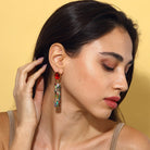 Maison Soula-Cher Drop Earrings Emerald Red-Earrings-2-Milagron.com