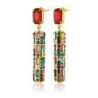 Maison Soula-Cher Drop Earrings Emerald Red-Earrings-4-Milagron.com