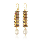 Maison Soula-Christa Earrings Amethyst With Colorful Hearts-Earrings-3-Milagron.com