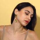 Maison Soula-Donna Earrings Light Green & Rose Pink-Earrings-4-Milagron.com