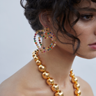 Maison Soula-Follow Your Heart Earrings Multicolor Vibrant Colors-Earrings-2-Milagron.com