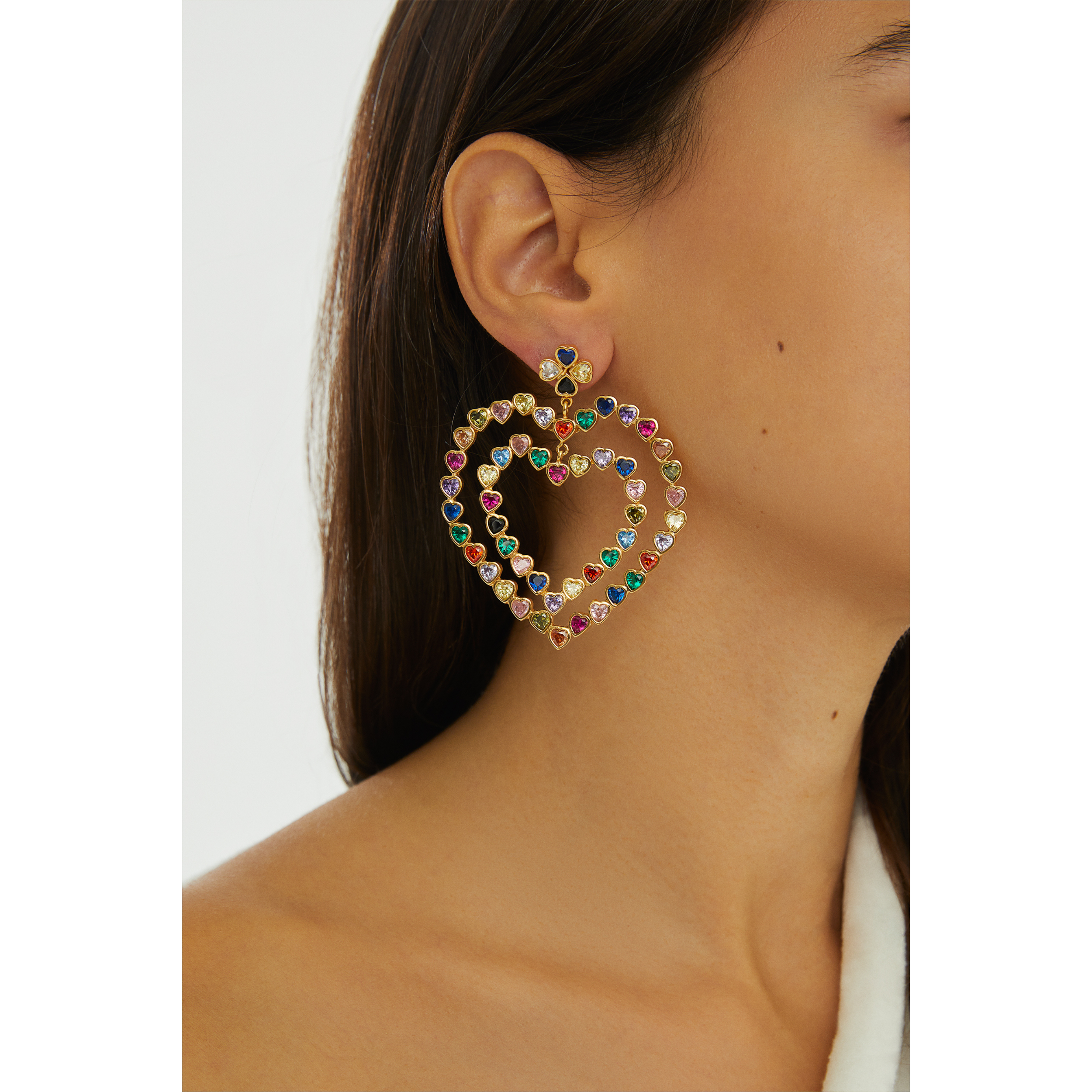 Maison Soula-Follow Your Heart Earrings Multicolor Vibrant Colors-Earrings-3-Milagron.com