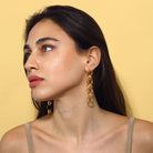 Maison Soula-Gaia Chain Drop Earrings Small Chains-Earrings-3-Milagron.com