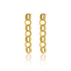 Maison Soula-Gaia Chain Drop Earrings Small Chains-Earrings-4-Milagron.com