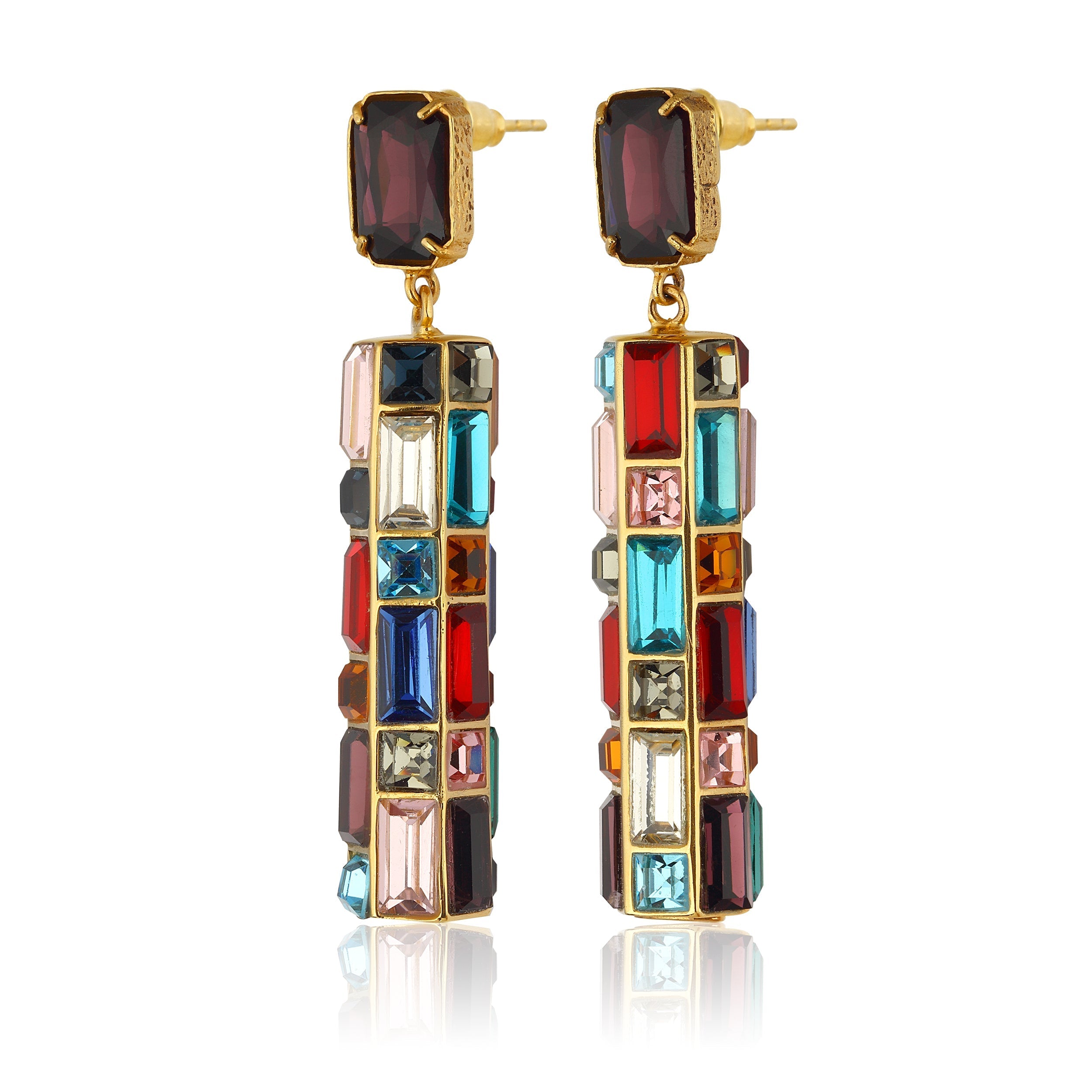 Maison Soula-Gloria Earrings Cherry Chocolate-Earrings-3-Milagron.com