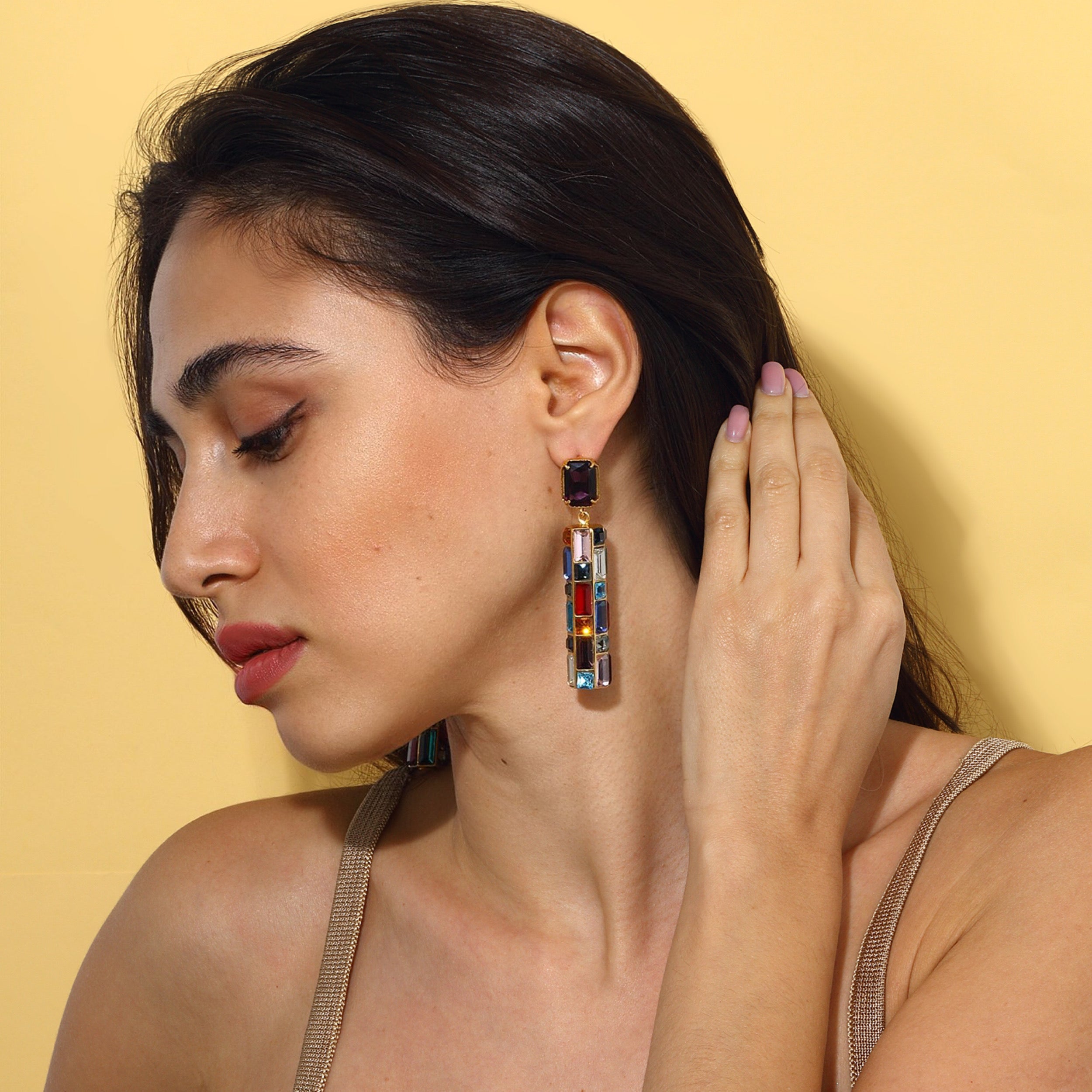 Maison Soula-Gloria Earrings Cherry Chocolate-Earrings-4-Milagron.com