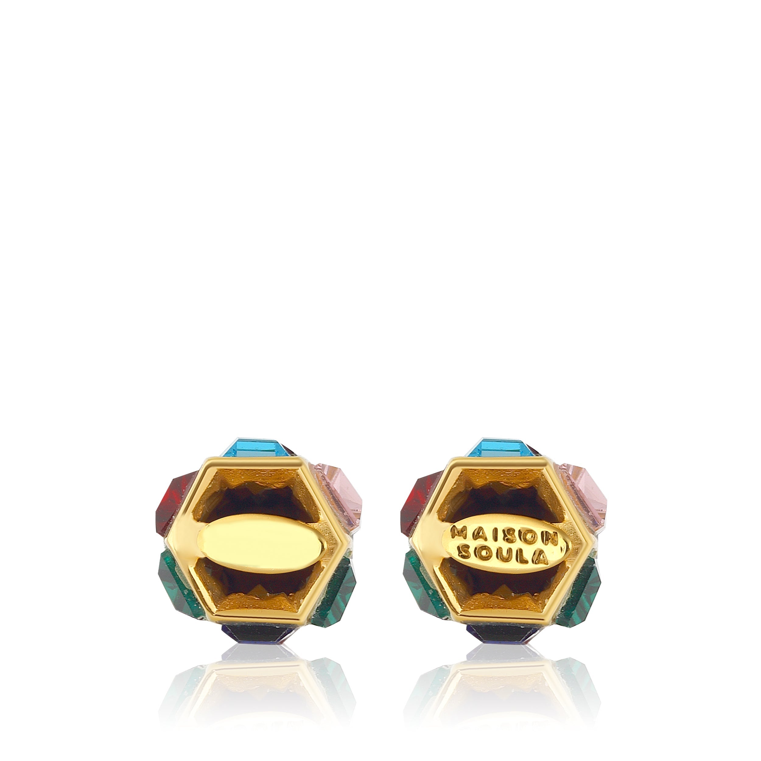 Maison Soula-Gloria Earrings Cherry Chocolate-Earrings-6-Milagron.com