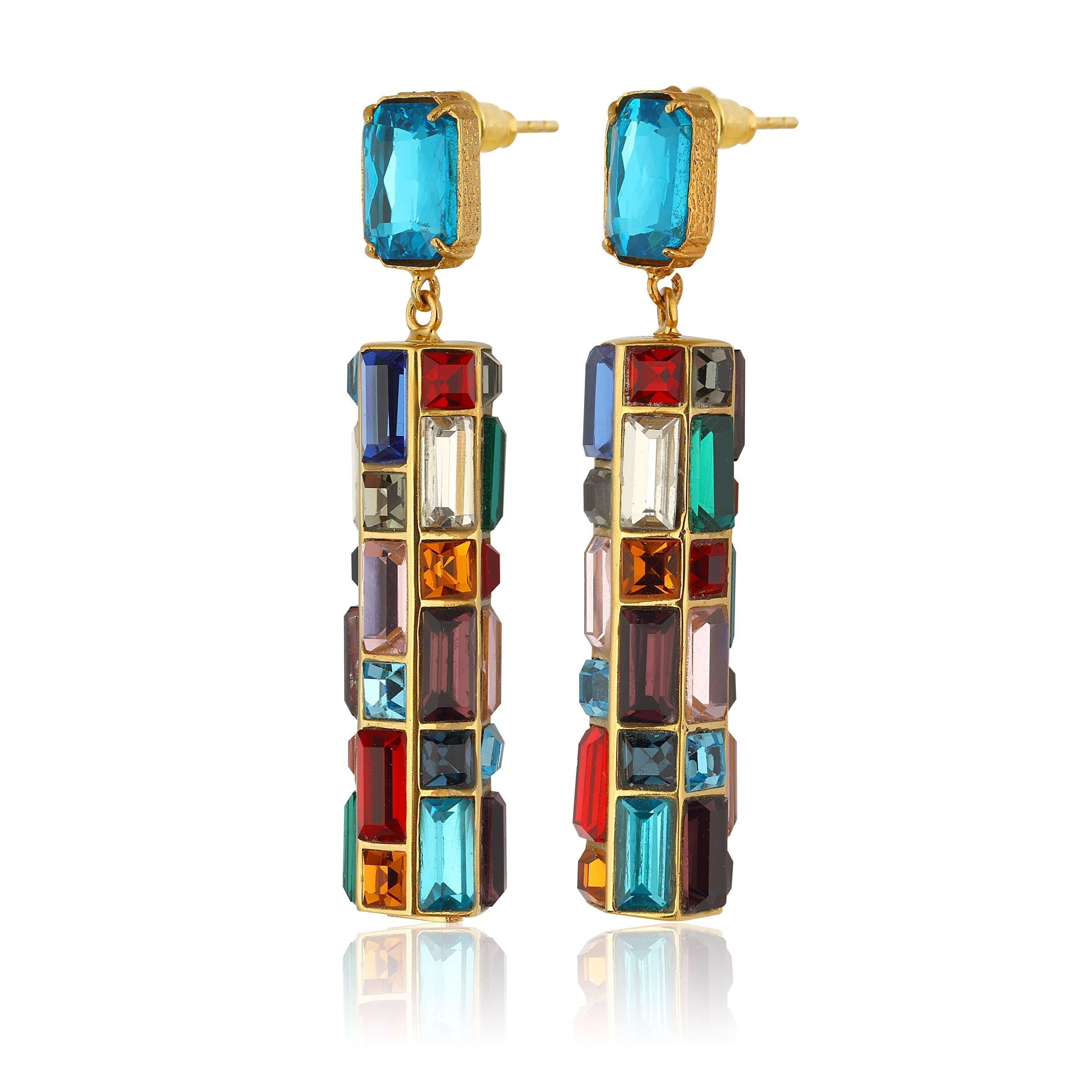 Maison Soula-Gloria Earrings Deep Blue-Earrings-3-Milagron.com