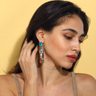 Maison Soula-Gloria Earrings Deep Blue-Earrings-4-Milagron.com