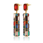 Maison Soula-Gloria Earrings Emerald Red-Earrings-3-Milagron.com