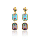 Maison Soula-Hedone Earrings Blue & Violet-1-Milagron.com