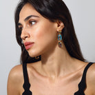 Maison Soula-Hedone Earrings Blue & Violet-2-Milagron.com