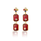 Maison Soula-Hedone Earrings Emerald Red-1-Milagron.com