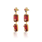 Maison Soula-Hedone Earrings Emerald Red-3-Milagron.com