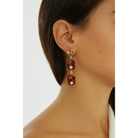 Maison Soula-Hedone Earrings Emerald Red-4-Milagron.com
