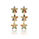 Maison Soula-Kalea Flower Trio Drop Earrings-Earrings-1-Milagron.com