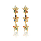 Maison Soula-Kalea Flower Trio Drop Earrings-Earrings-3-Milagron.com