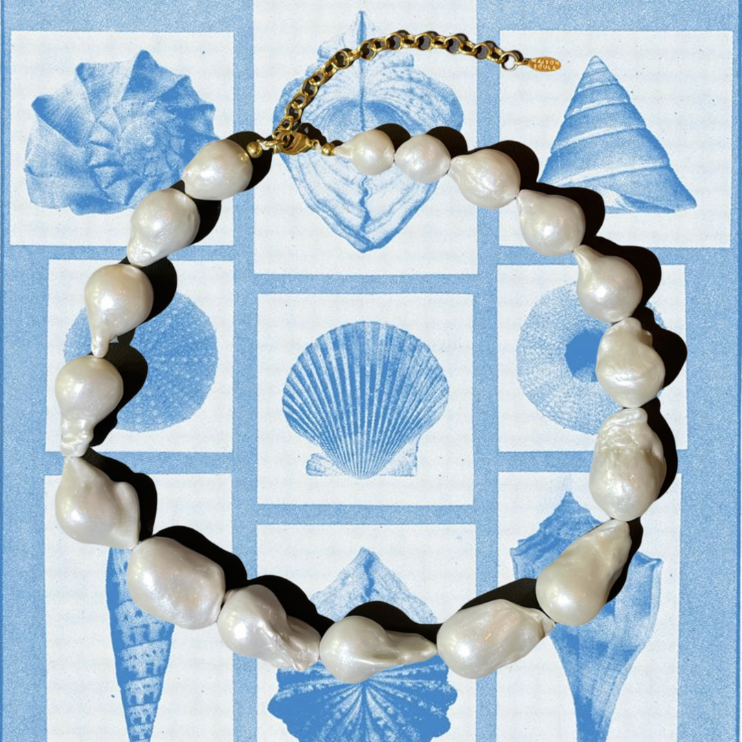 Maison Soula-La Sirena Pearl Necklace-Necklace-3-Milagron.com