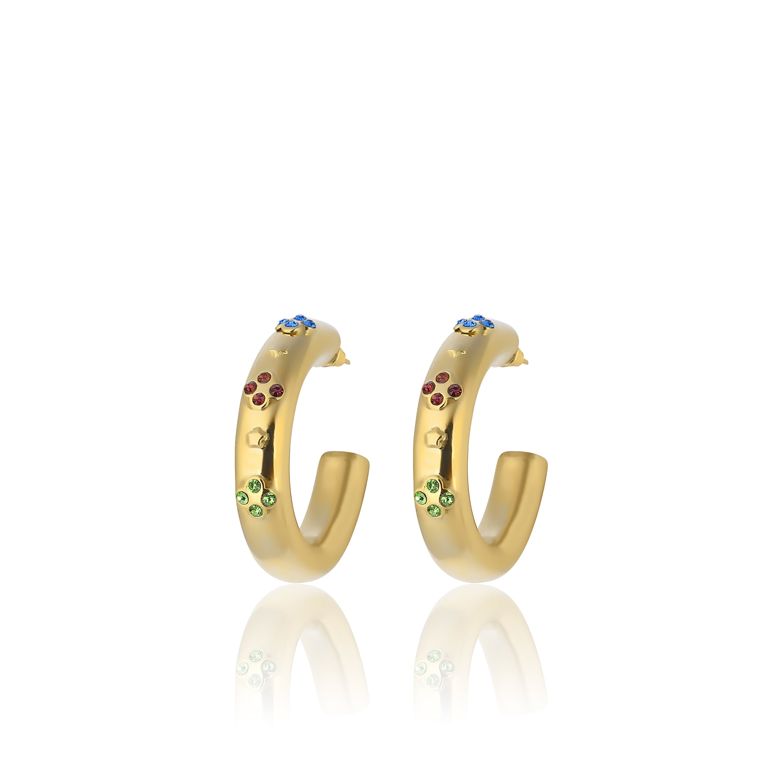 Maison Soula-Yeona Hoop Earrings-Earrings-1-Milagron.com