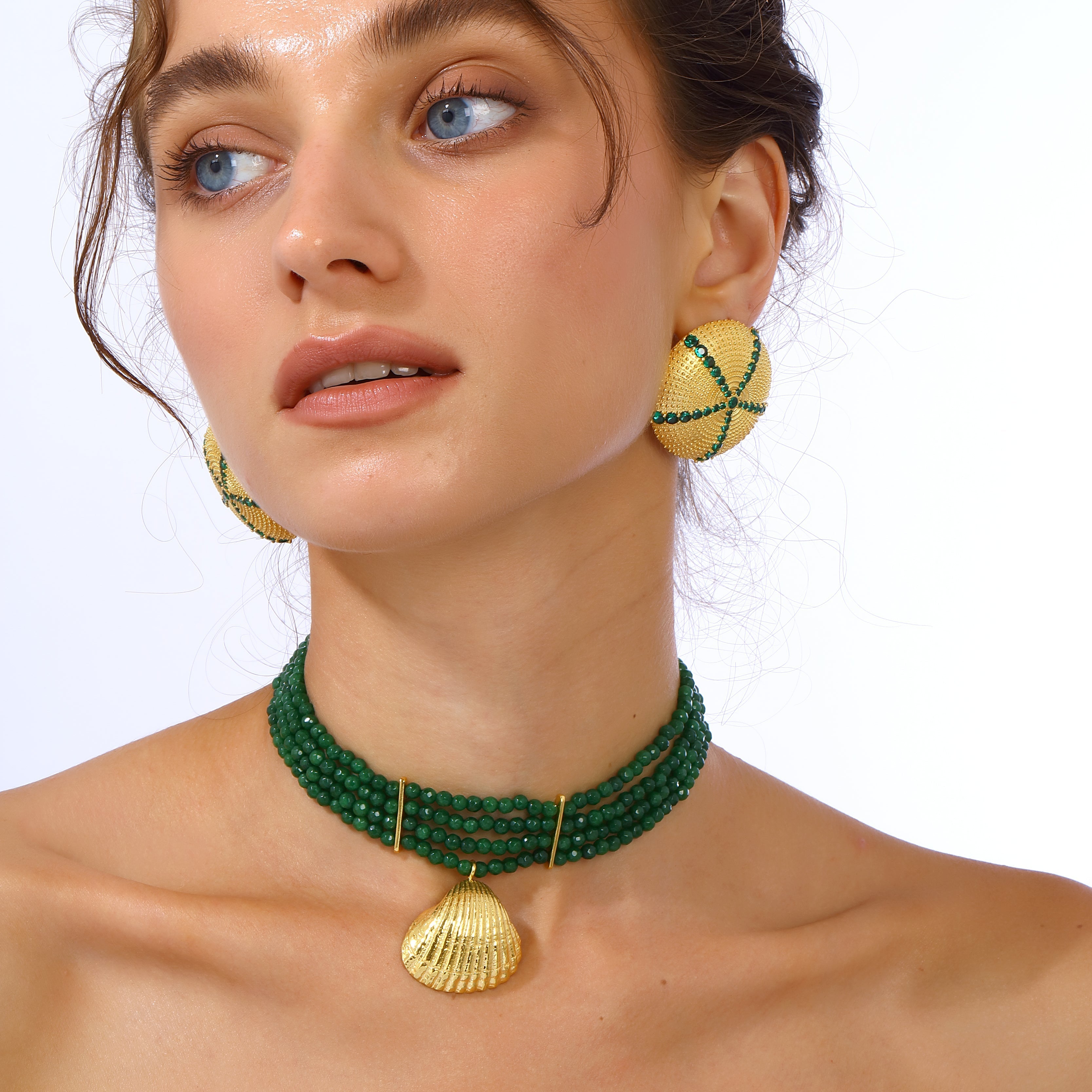 Maison Soula-Seashell Jasper Choker-Necklace-5-Milagron.com