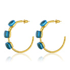 Maison Soula-Siena Hoop Earrings Aquamarine Blue-Earrings-1-Milagron.com