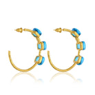 Maison Soula-Siena Hoop Earrings Aquamarine Blue-Earrings-4-Milagron.com