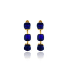 Maison Soula-Siena Hoop Earrings Matte Navy Blue-Earrings-3-Milagron.com