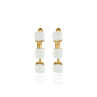 Maison Soula-Siena Hoop Earrings Matte White-Earrings-3-Milagron.com