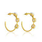 Maison Soula-Siena Hoop Earrings Matte White-Earrings-4-Milagron.com