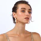 Maison Soula-Siena Hoop Earrings Matte White-Earrings-5-Milagron.com